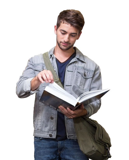 Student reading